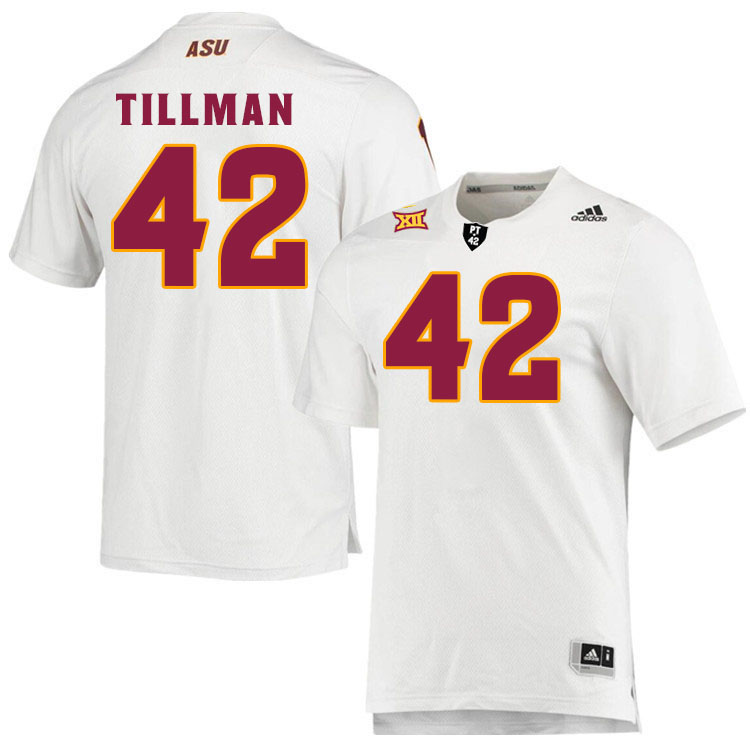 #42 Pat Tillman Arizona State Sun Devils College Football Jerseys Stitched-White